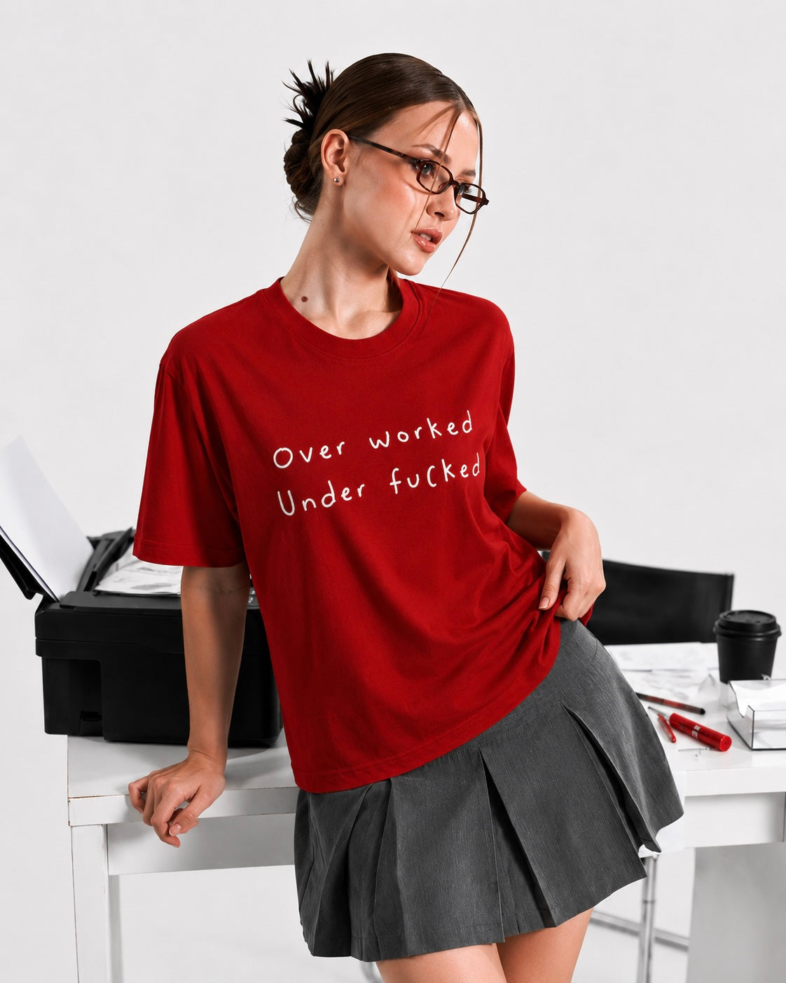 Overworked Crop Tee