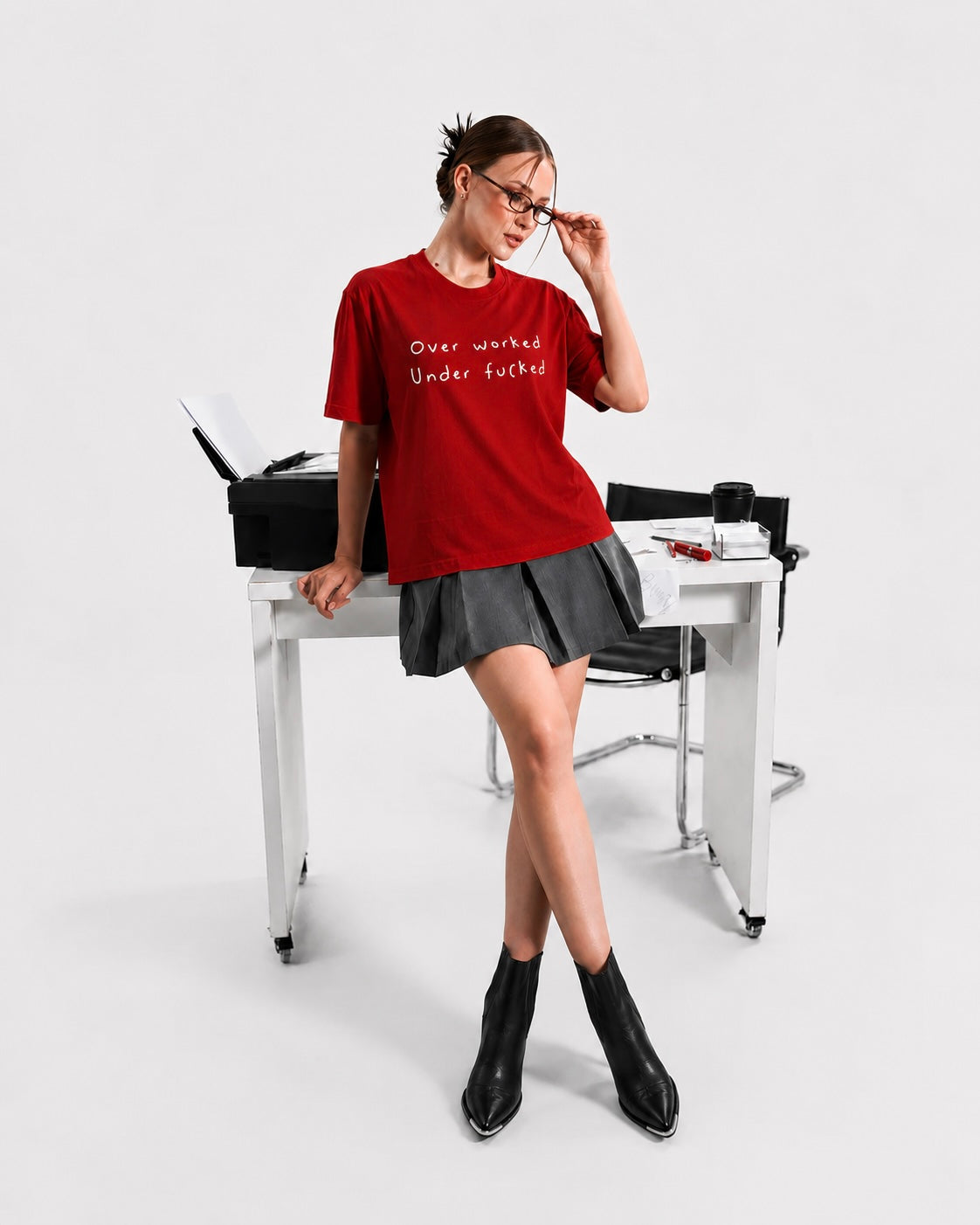 Overworked Crop Tee